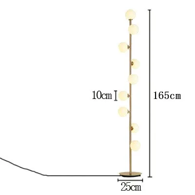 Nordic Led Floor Lamp Fashion Simple Glass Ball Floor Lamps for Living Room Decoration Lights Bedroom Warmth G4 Standing Lamp