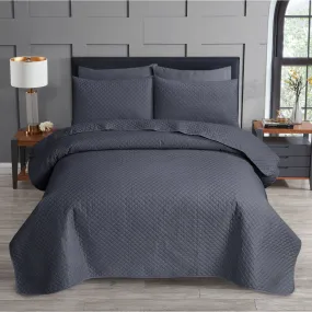 Opus Diamond Pinsonic Duvet Set  - Grey