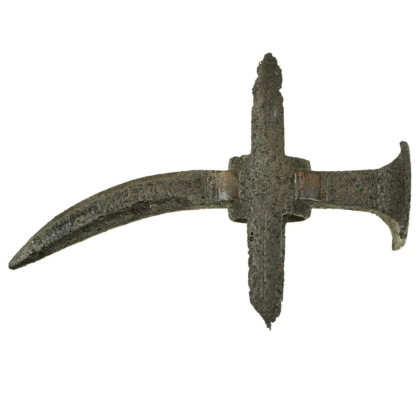 Original 16th Century Horseman's Pick Medieval "Nadziak" War Hammer Head Excavated in Ukraine