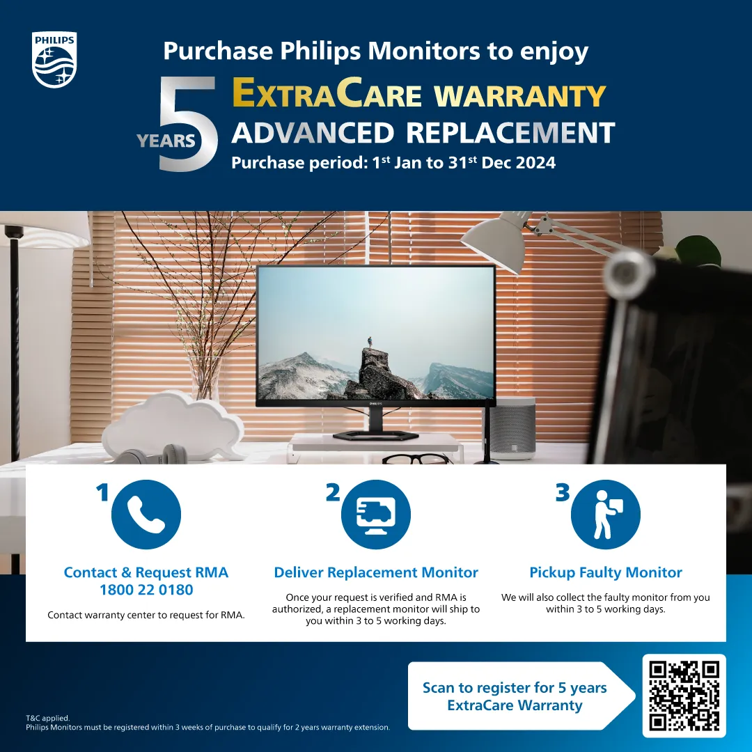 Philips 221V8LB 22" FHD VA Monitor | 100Hz | Adaptive Sync | LowBlue Mode | Flicker Free | 1080p | 5 YEARS WARRANTY