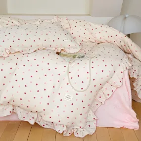 Pink  Cotton Bedding Set