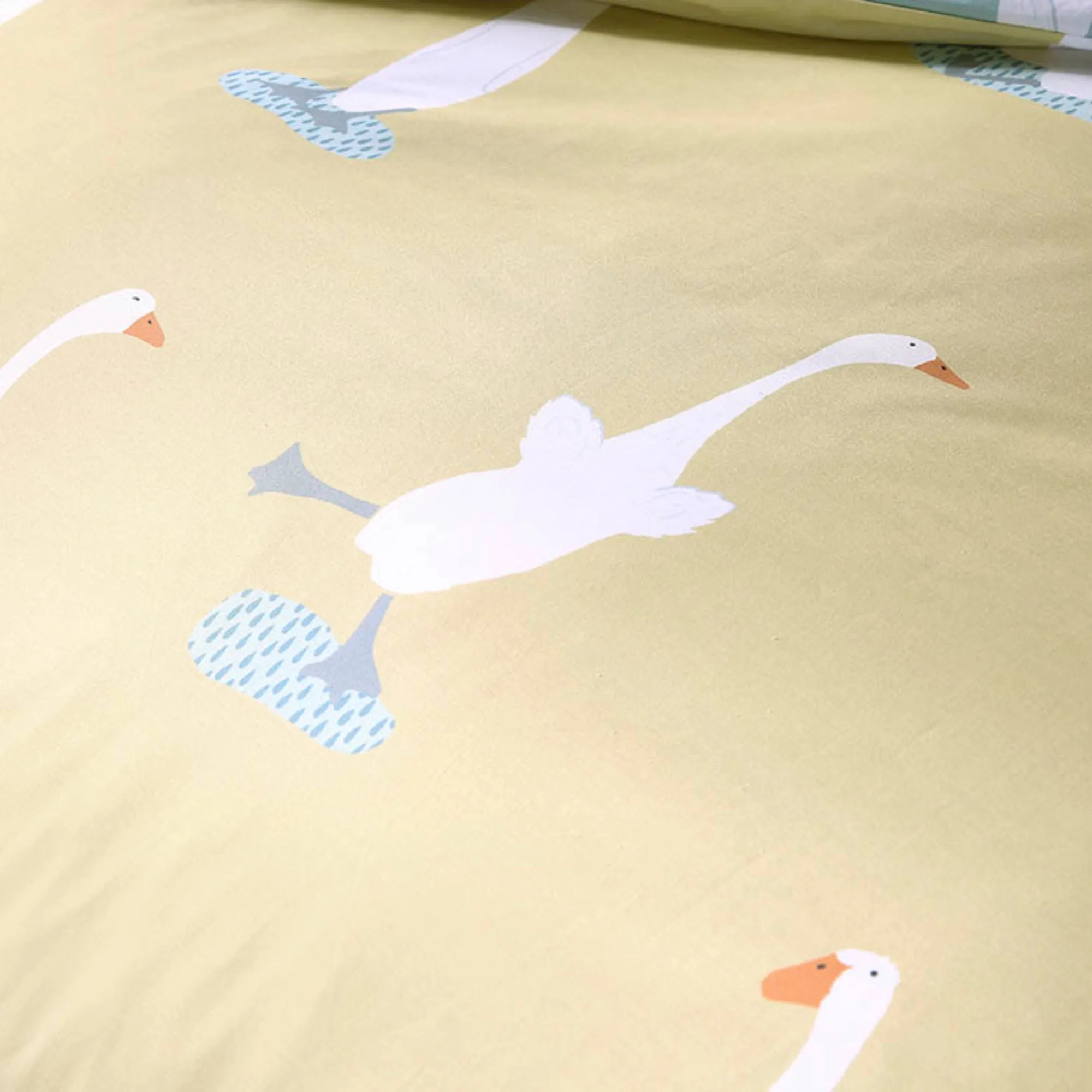 Puddles The Duck Duvet Cover Set by Fusion in Yellow