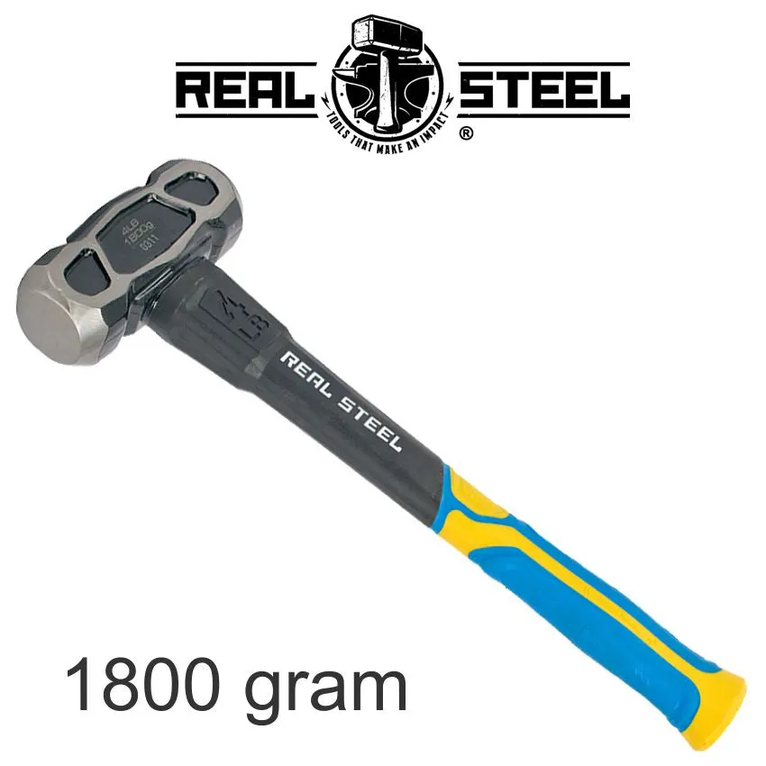 REAL STEEL HAMMER CLUB UNBREAKABLE 1.8KG 4LB GRAPH. HANDLE RSH0311