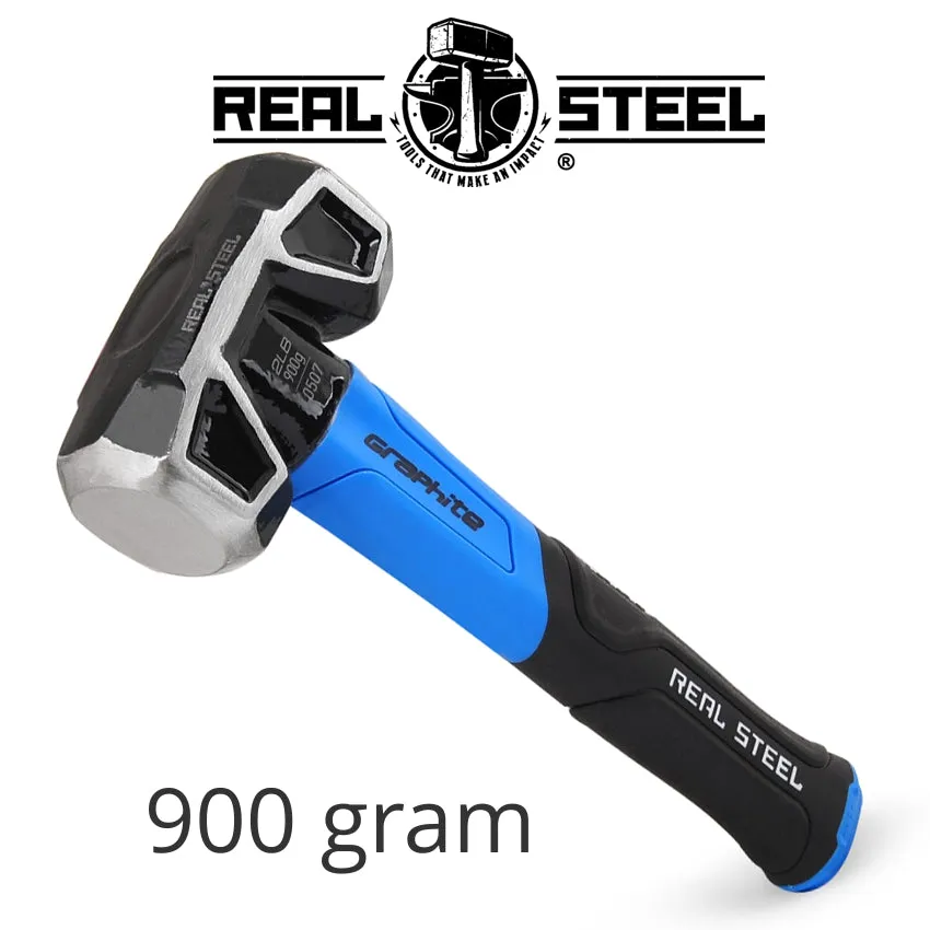 REAL STEEL HAMMER SLEDGE/CROSS STRIKE 900G 2LB GRAPH. HANDLE REAL STEEL RSH0507