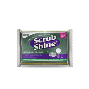 SCRUB SHINE SCOURER SPONGE BACHAT PACK 2IN1