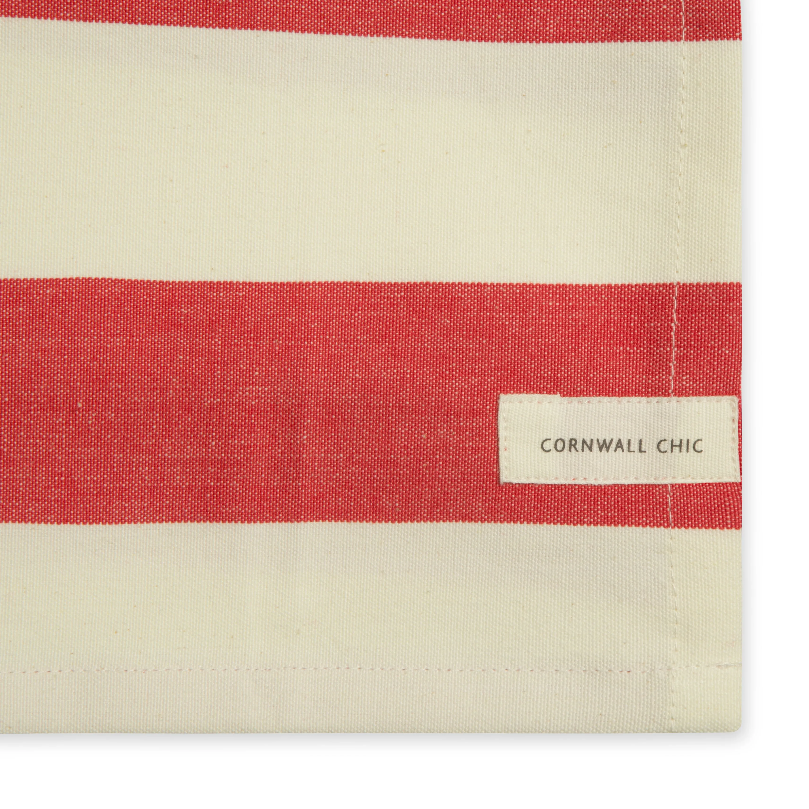 Set of 5 Woven Striped Cotton Tea Towels in Three Colours - Cornwall Chic