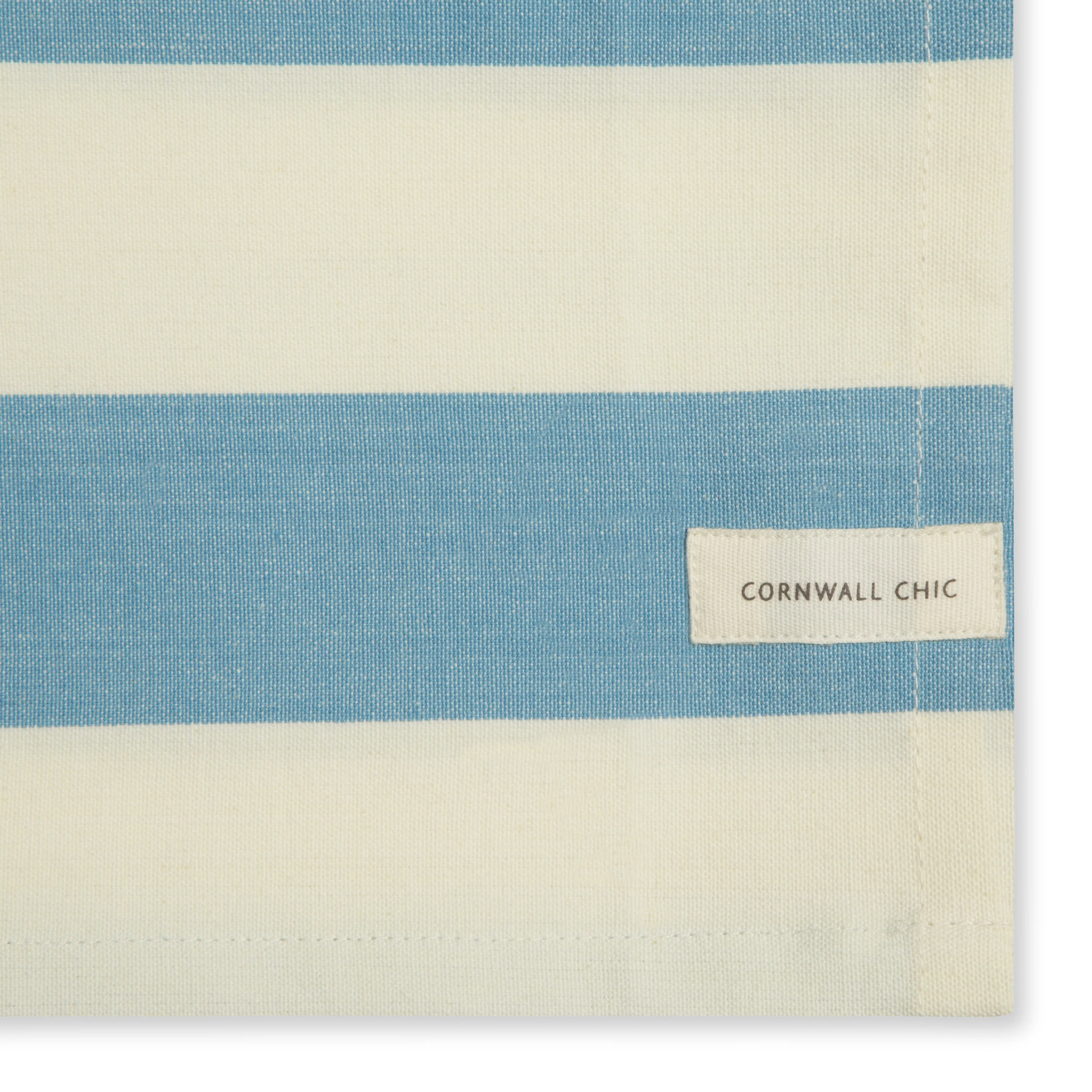 Set of 5 Woven Striped Cotton Tea Towels in Three Colours - Cornwall Chic