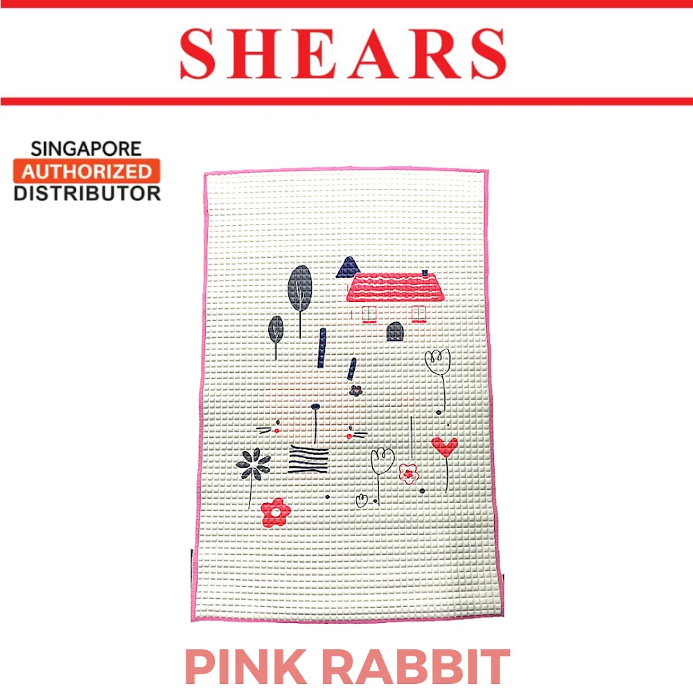 Shears Baby Changing Mat Air Bubbles Cot Sheet Rabbit Pink