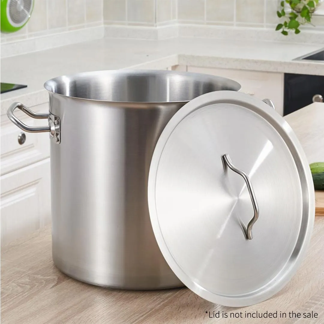 SOGA Stock Pot 198L Top Grade Thick Stainless Steel Stockpot 18/10 Without Lid