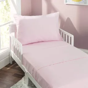 Solid Pink 3-Piece Toddler Sheet Set