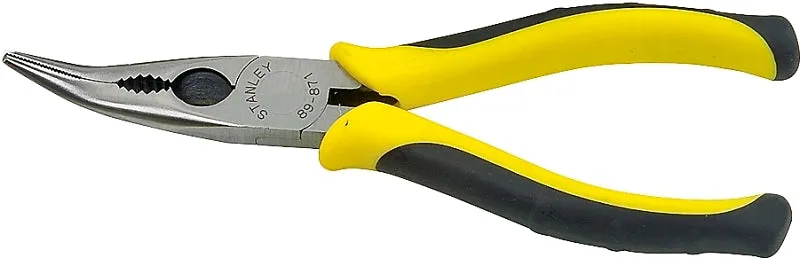 Stanley 89-871 Nose Plier, 6-3/8 in OAL, 1-1/4 in Jaw Opening, Black/Yellow Handle, Comfort-Grip Handle, 11/16 in W Jaw :CD 1: QUANTITY: 1