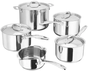 Stellar 7000 Stainless Steel Set of 5, Milkpan, Saucepans, Stockpot