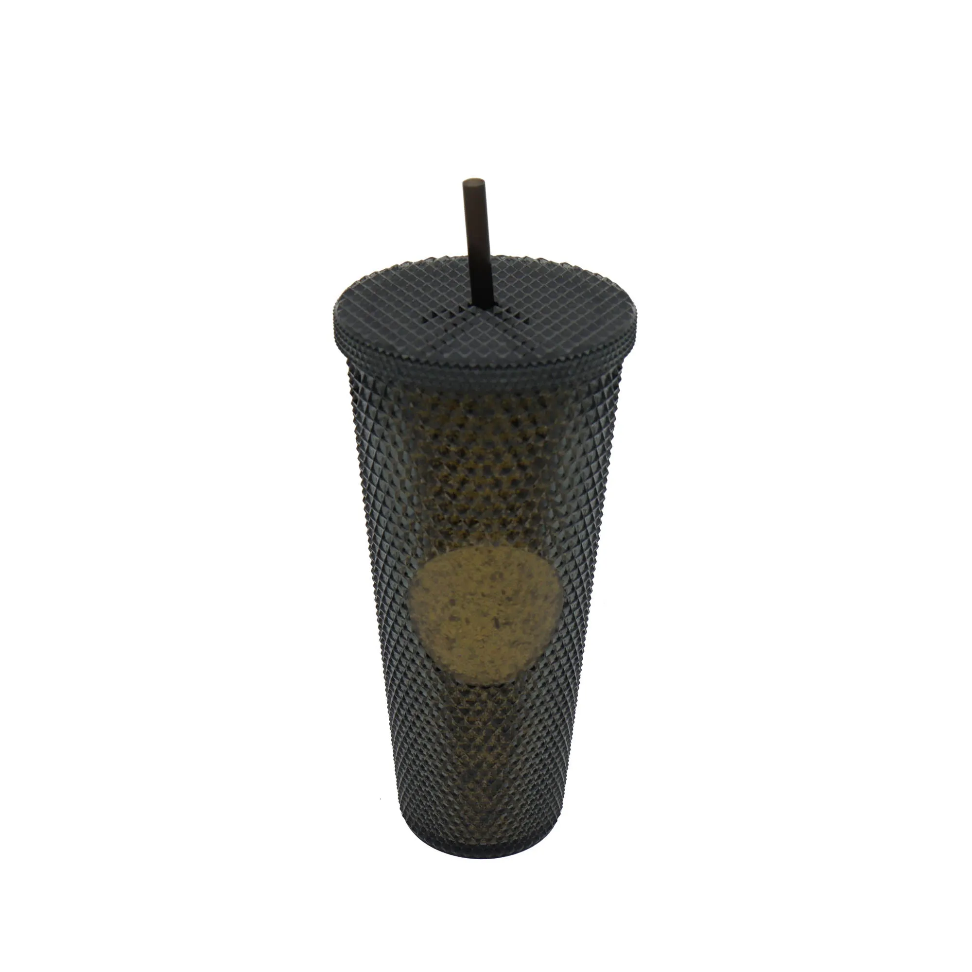 Studded Drinking Tumbler 720ml Smoothie Glitter Cup & Straw