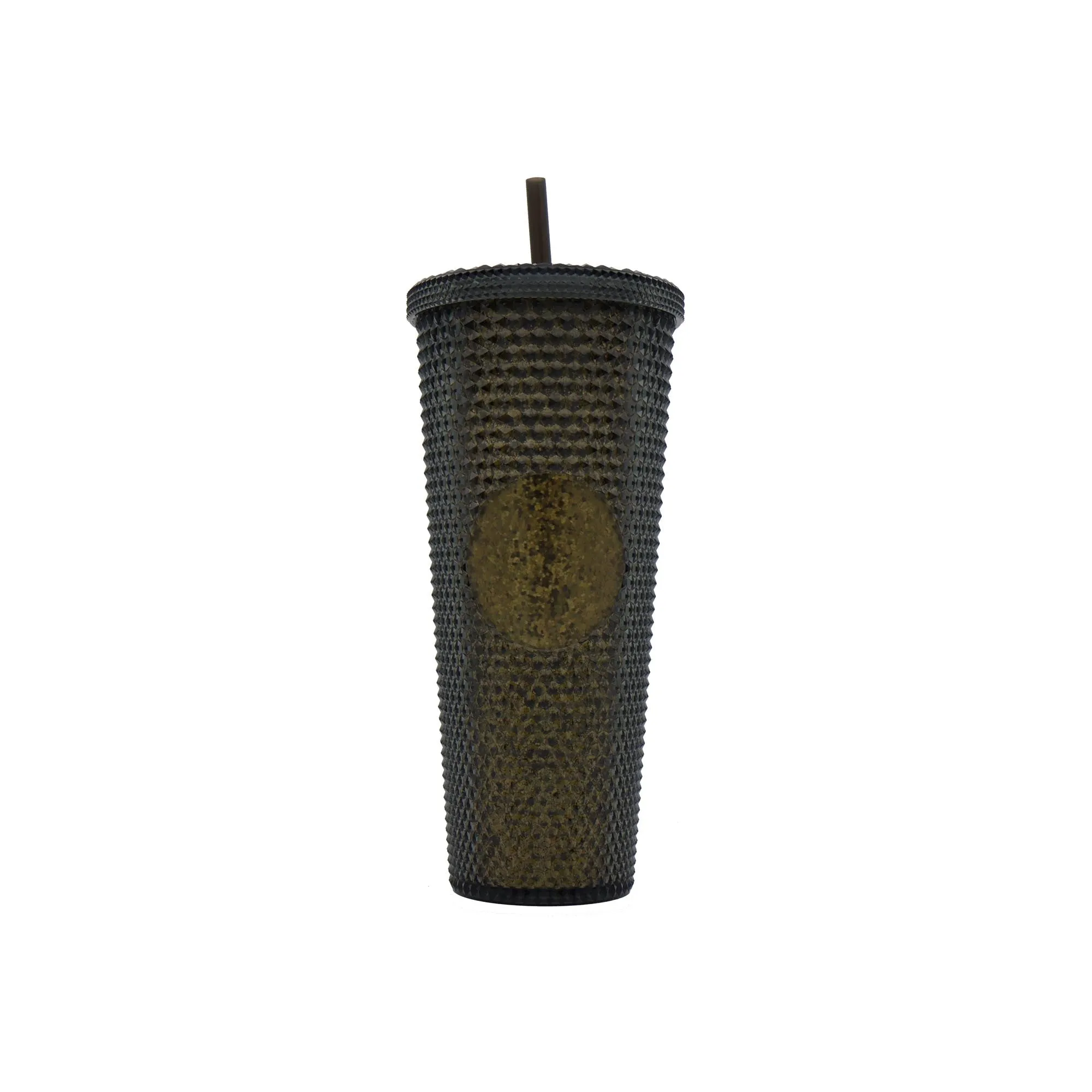 Studded Drinking Tumbler 720ml Smoothie Glitter Cup & Straw