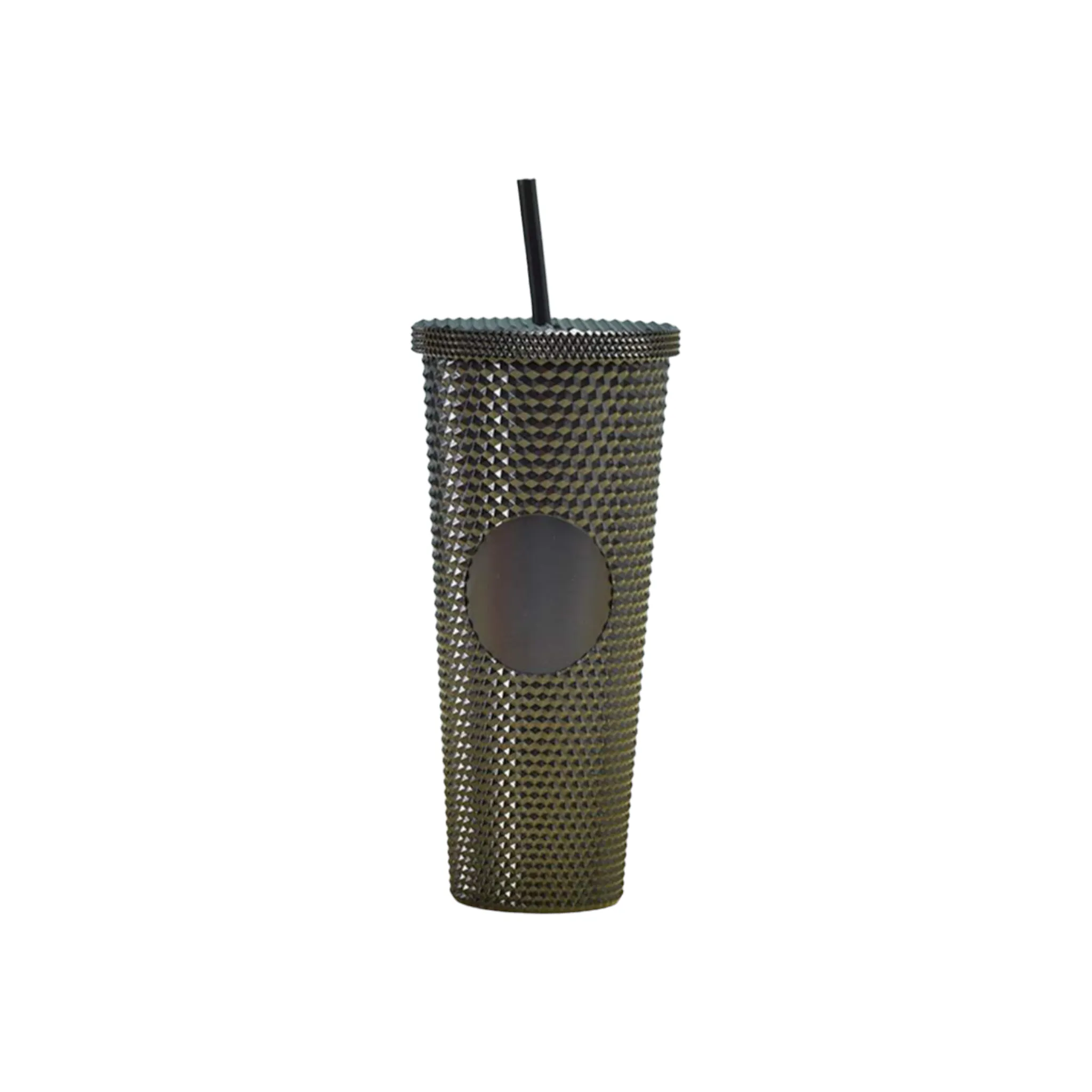 Studded Drinking Tumbler 720ml Smoothie Glitter Cup & Straw