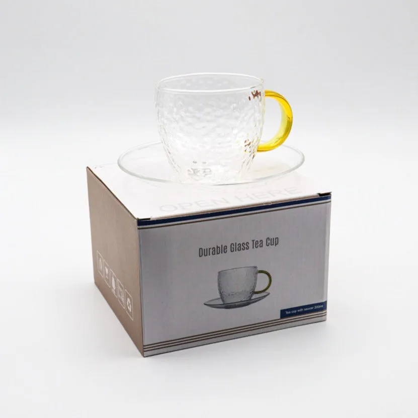 Tea Cup With Saucer Transparent 200 ml