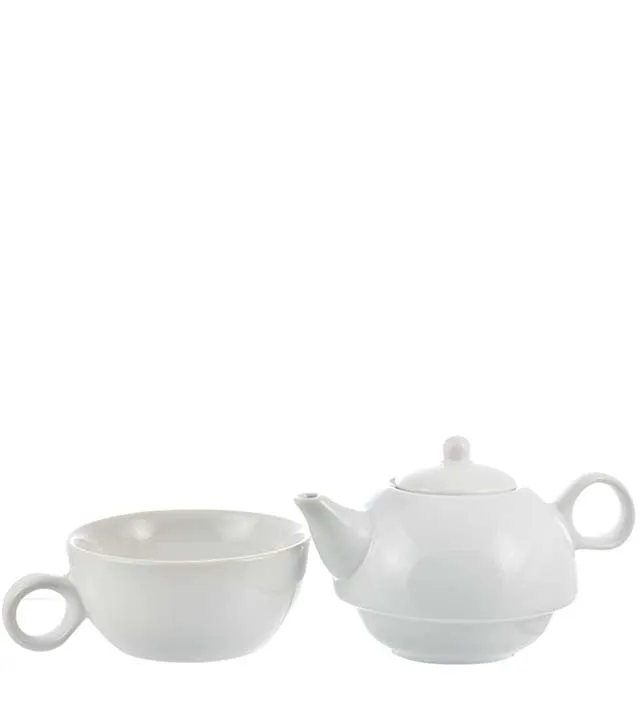 Teapot: 1 Cup Tea 4 Me Teapot - White, 286ml/9.7 fl. oz