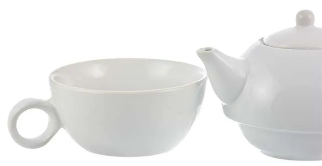 Teapot: 1 Cup Tea 4 Me Teapot - White, 286ml/9.7 fl. oz