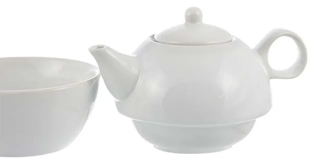 Teapot: 1 Cup Tea 4 Me Teapot - White, 286ml/9.7 fl. oz