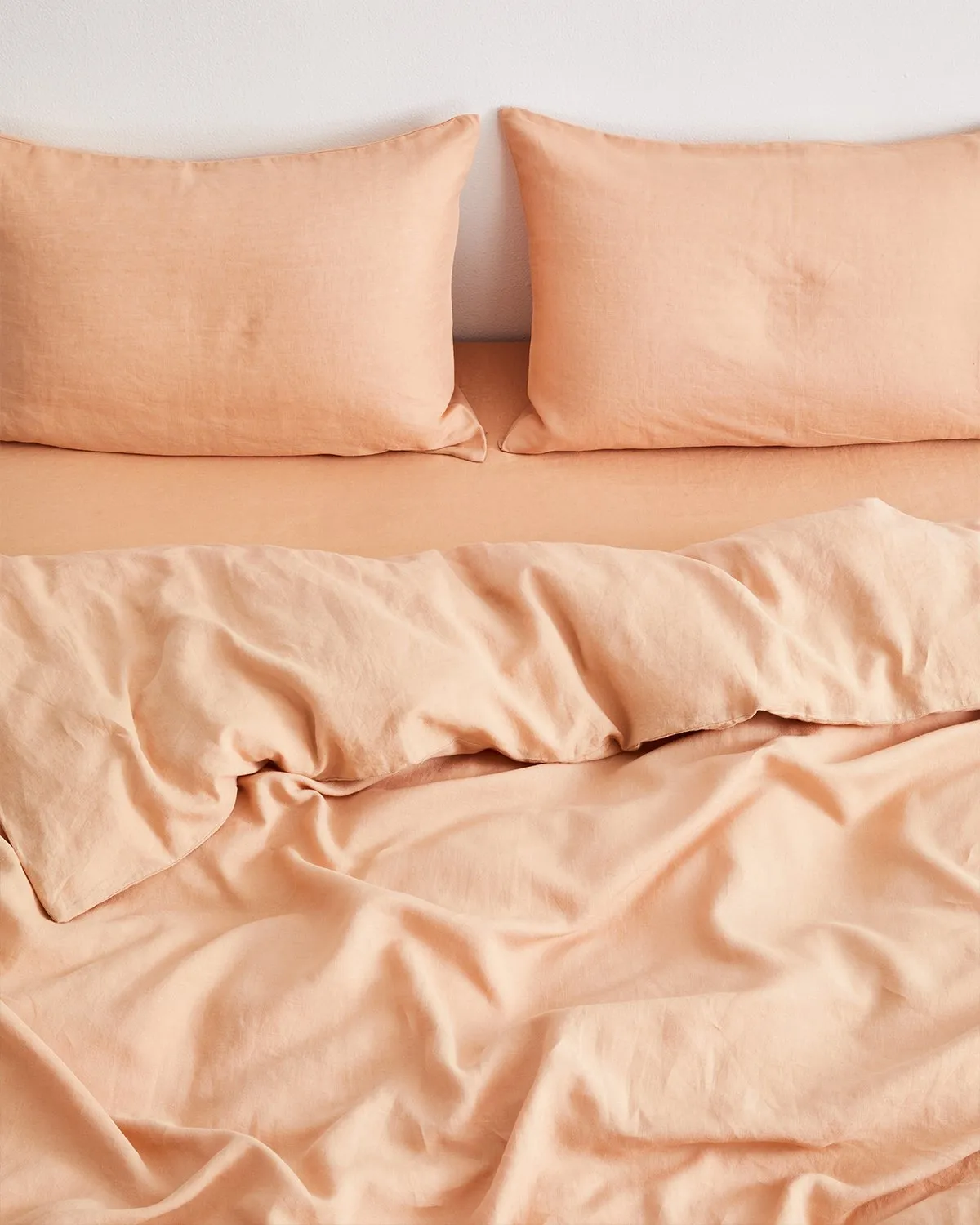 Terracotta 100% French Flax Linen Bedding Set