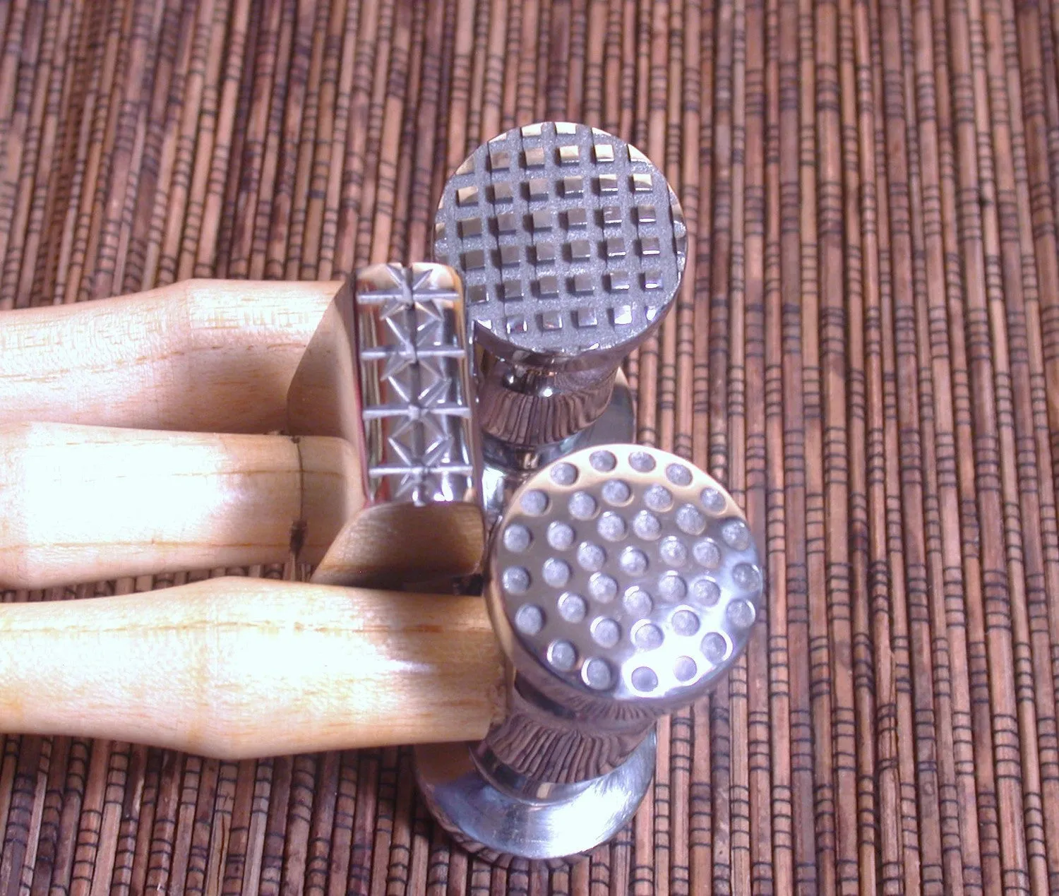 Texturing hammer set, 3 designs, texture metal work, design hammer, art hammers, circle pattern, line designs, star design