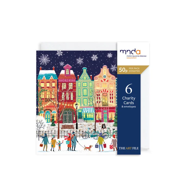 The Art File Christmas Street Pack-6 Charity Cards