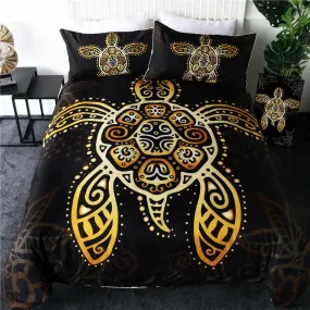 The Golden Sea Turtle Bedding Set