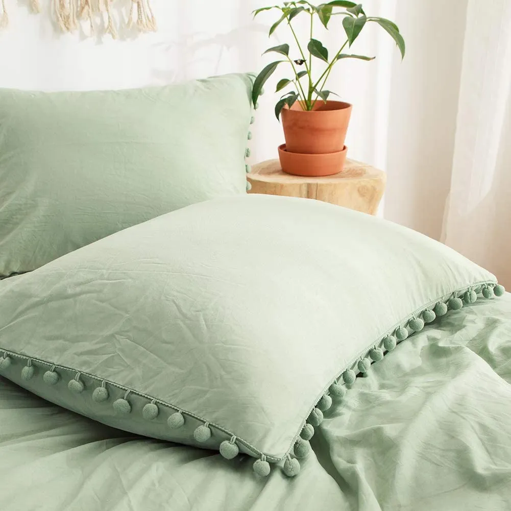 The Softy Pom Pom Green Bed Set