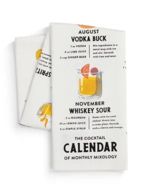 Towel Kitchen /Stick Stir Cocktail Calendar17x28"  80287