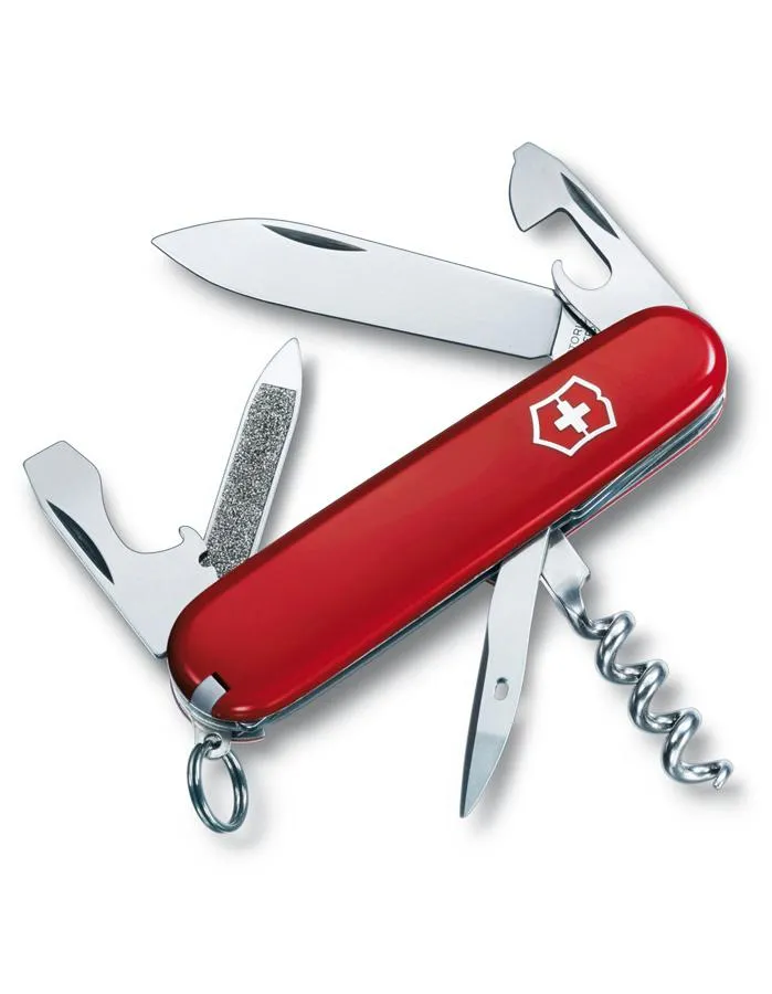 Victorinox Swiss Army Sporstman Pocket Knife - Red - 13 Tools - 84mm