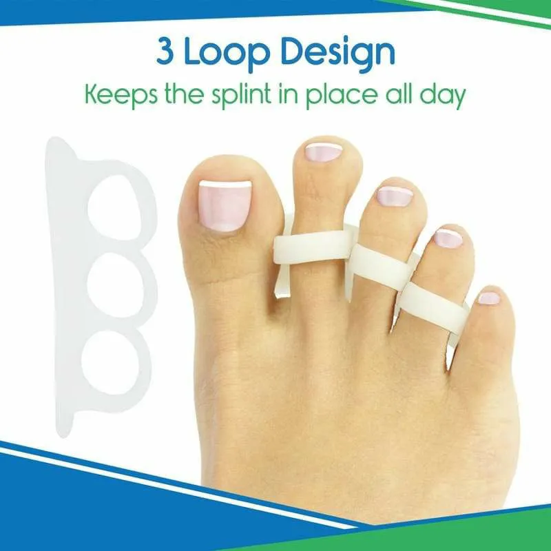 Vive Health Sole 3-Loop Hammer Toe Splint - White