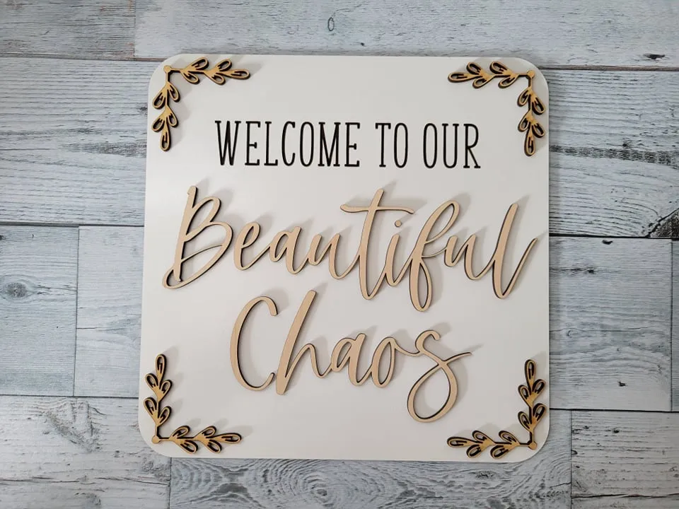 Welcome to our Beautiful Chaos Laser Ready SVG File Glowforge