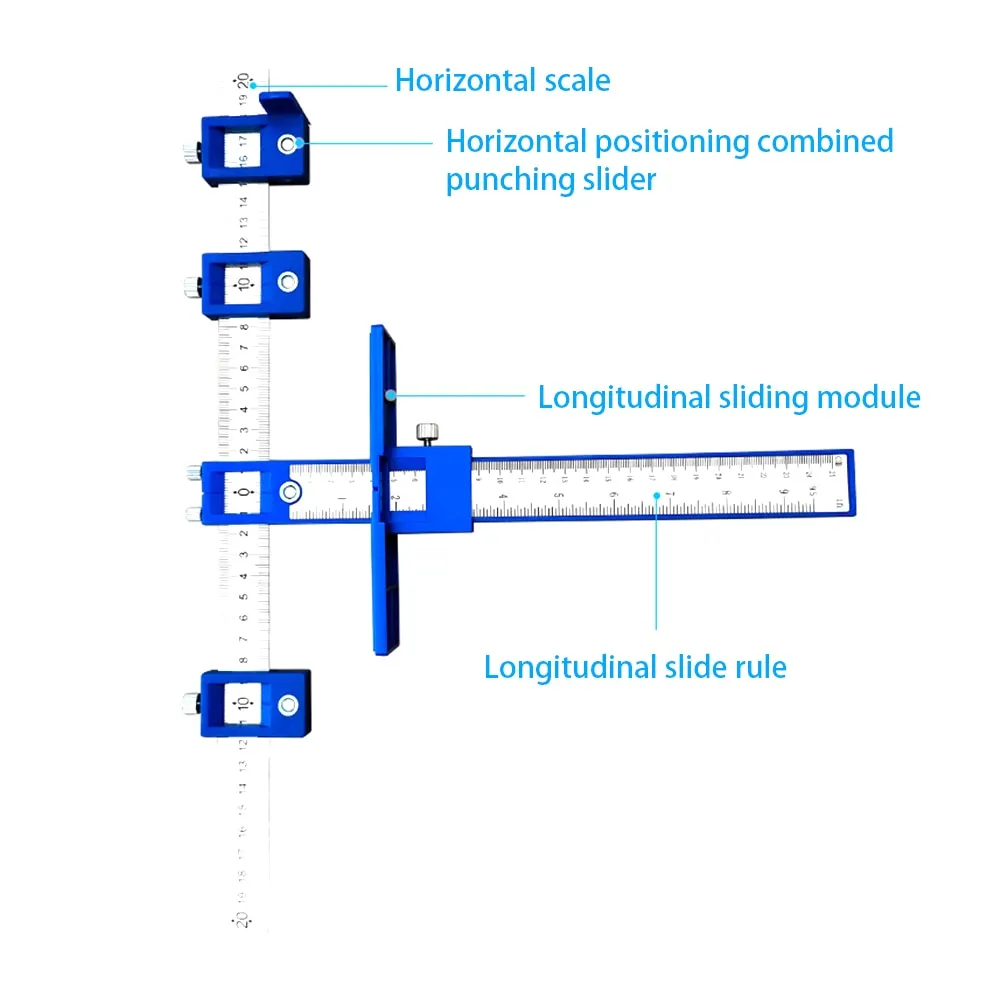 Woodworking Drill Punch Locator Jig Drill Guide Cabinet Handle Knob Template Locator Hole Punch Tool for Woodworking Dropship