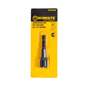 Worksite Magnetic Screwdriver Bit Holder 60MM Widely used in home DIY, woodworking, auto parts, professional machine repairing and more.- WEX660