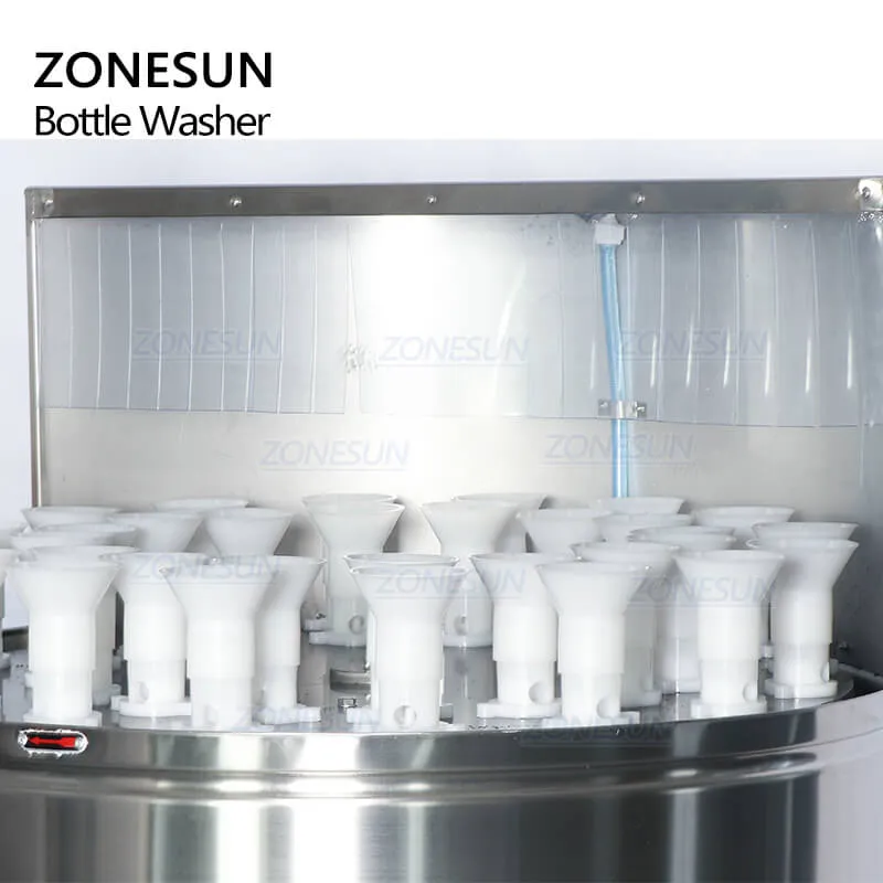 ZONESUN ZS-WB32 Semi Automatic Rotary Milk Water Wine Bottle Washing Machine