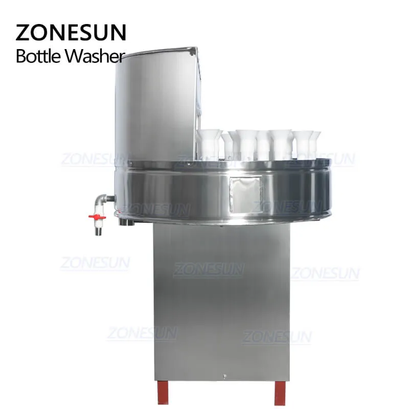 ZONESUN ZS-WB32 Semi Automatic Rotary Milk Water Wine Bottle Washing Machine